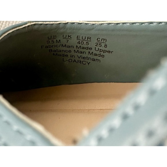 Franco‎ Sarto Blue Darcy Pump Heels Shoes US 9.5M Woven Fabric Kitten Heel Vogue - Picture 10 of 10